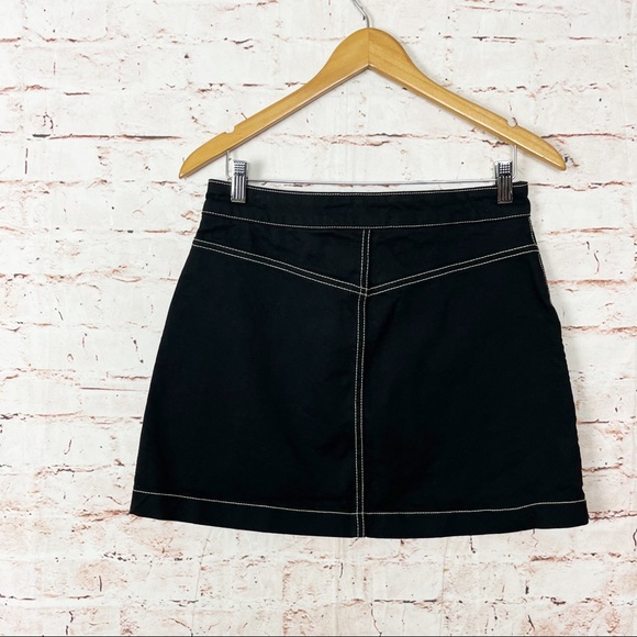 Zara Black Blogger Favorite A Line Mini Skirt Size Large - Picture 4 of 5